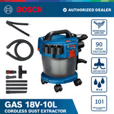 Bosch GAS 18V-10L Cordless Dust ExtractorBare tool